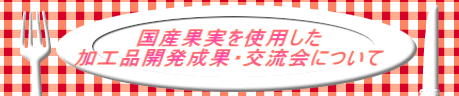 国産果実を使用した 加工品開発成果・交流会について